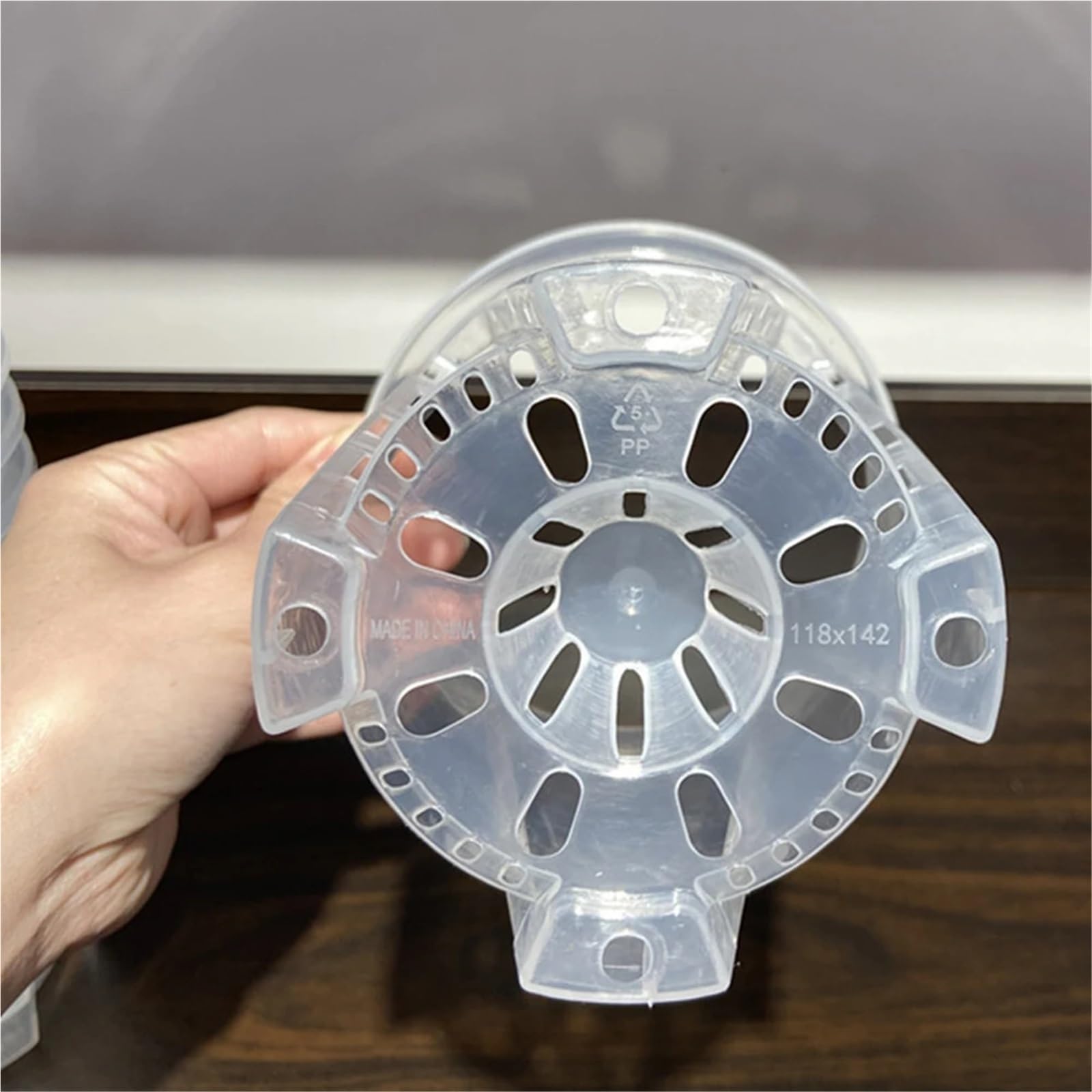 Przezroczyste plastikowe rośliny Przezroczyste doniczki na storczyki z ABS z otworami na sukulenty i rośliny doniczkowe, opakowanie 5 sztuk 10-16 cm(16cm)