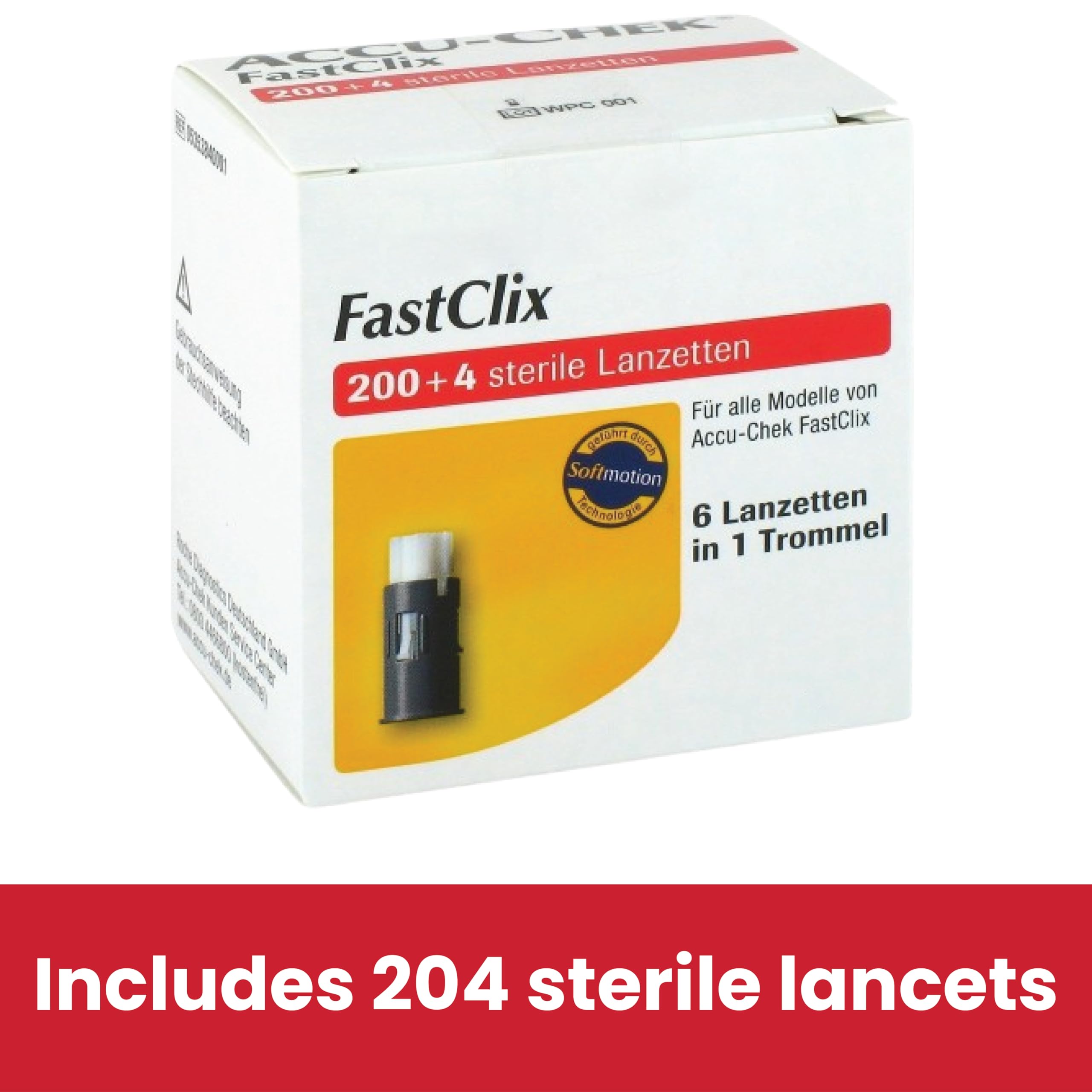 FastClix Lancette Sterili - 204 unità - Per il monitoraggio della glicemia