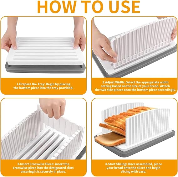 Adjustable Bread Slicer, Manual Handhold Homemade Slicer