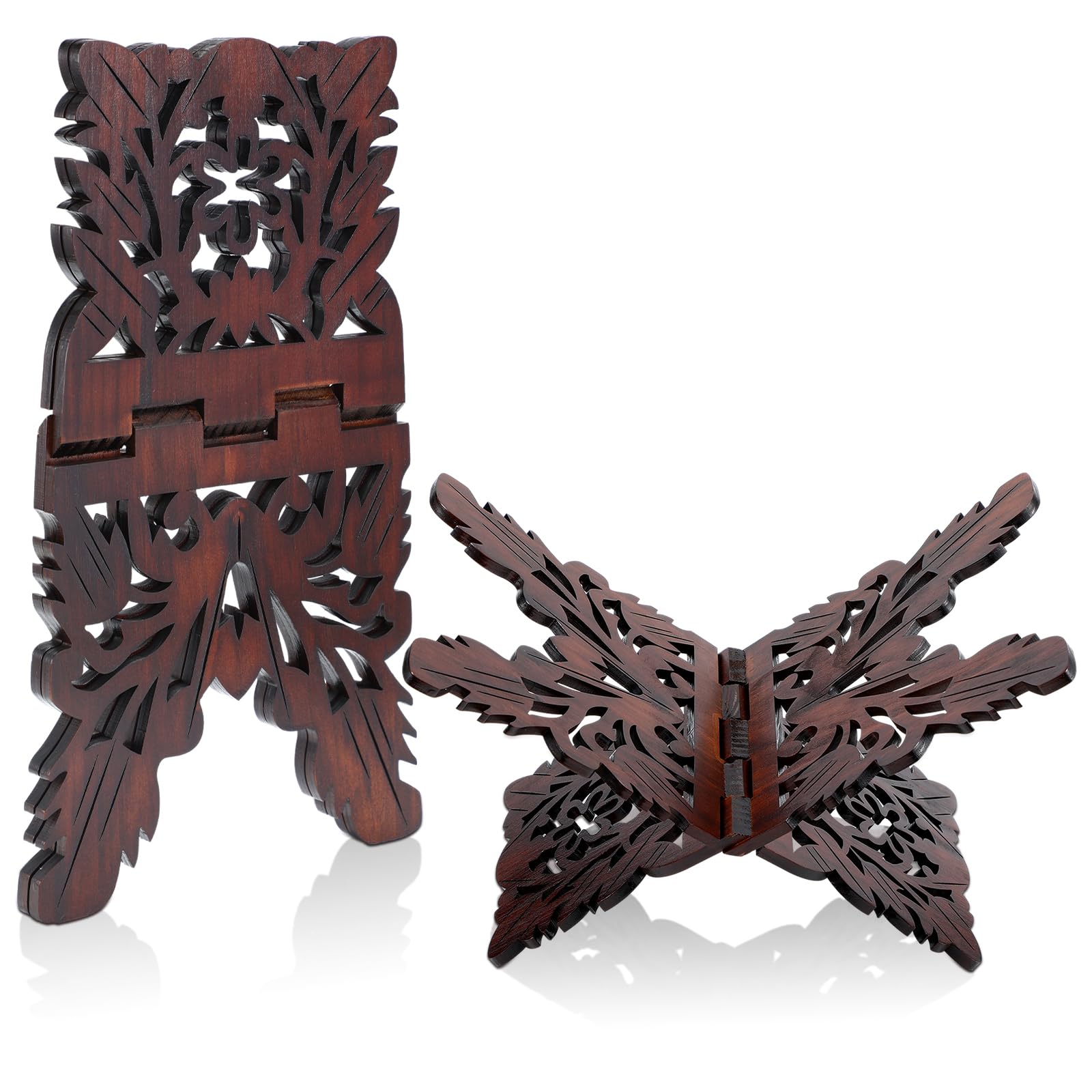 Quran Holder Stand Wooden Bible Holder Stand Prayer Book Stands Indian Books Holders for Ramadan Rihal Rehal Quran Bible Gita-image-28