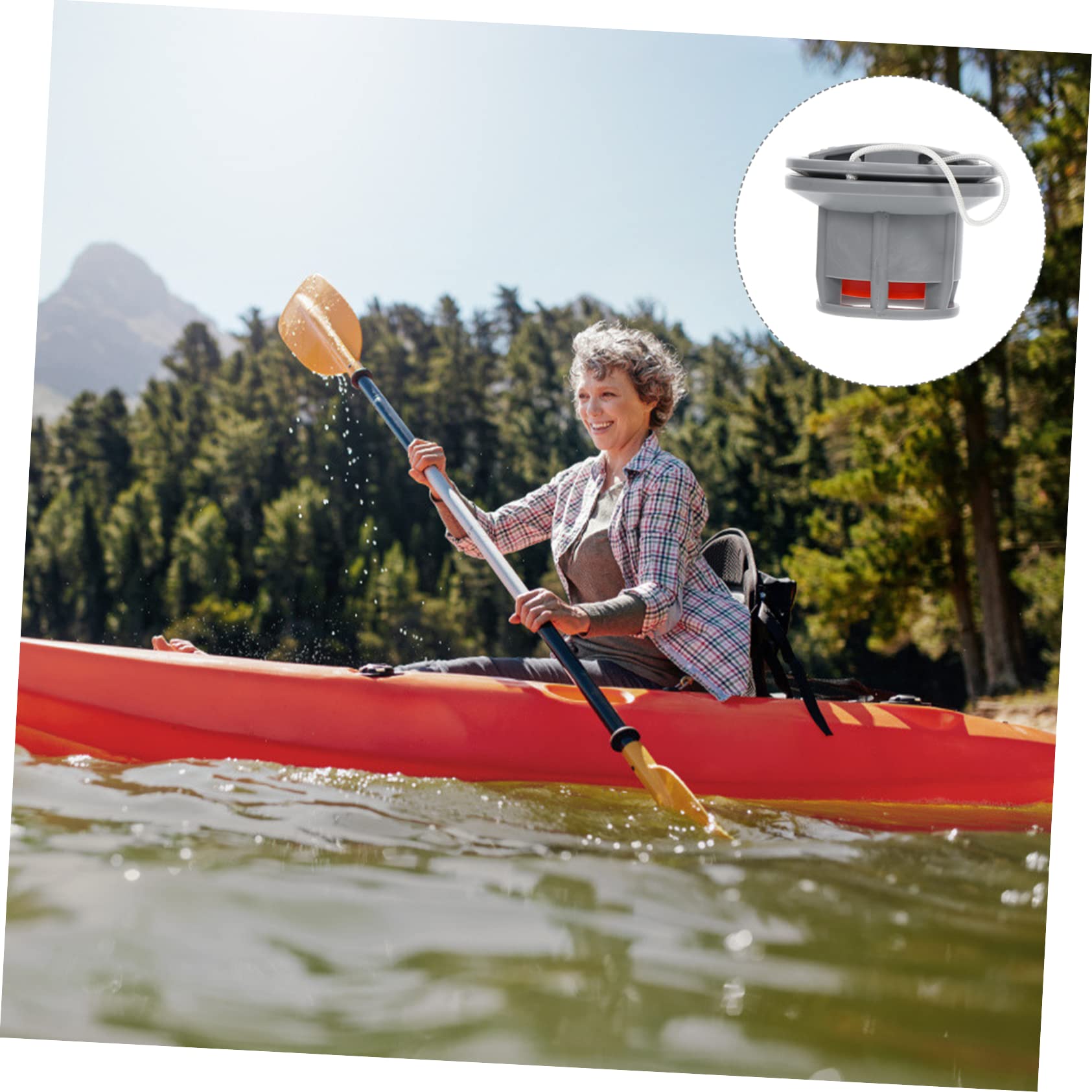 ifundom Valvola Dell'aria Del Kayak Gonfiabile Valvole Barca Sostituzione Accessori Per Barche Gonfiabili Adattatore Pompa Aria Pratica Grey Protezione Ambientale in Pvc