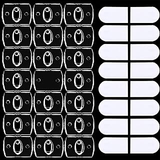 Blulu 100 Pieces Christmas Light Clips Outdoor Light Clips Adhesive Patio Light Clips Decorative Light Hooks Mini Cable Clips Decoration Clips Self Adhesive Hooks for Fairy String Light(Clear)