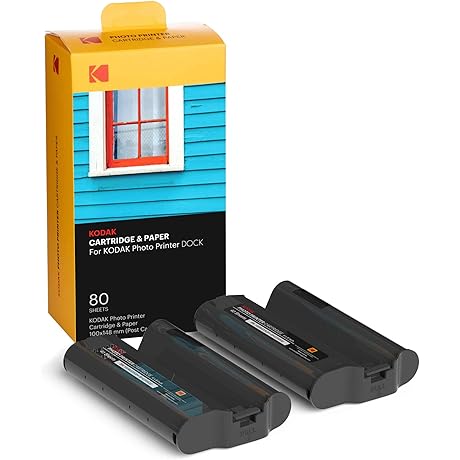Kodak Photo Printer Cartridge with 80-Sheet Paper Pack
