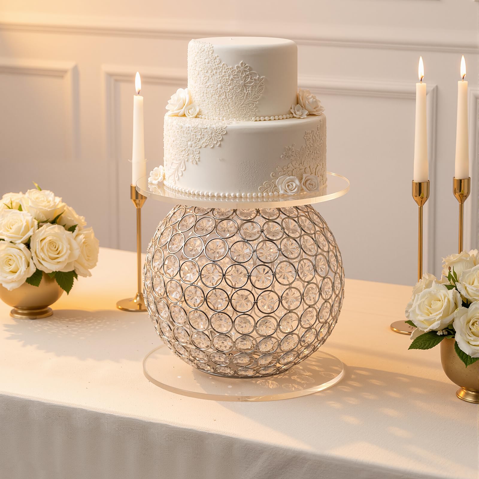 5 soportes acrílicos para tartas de boda, para banquetes