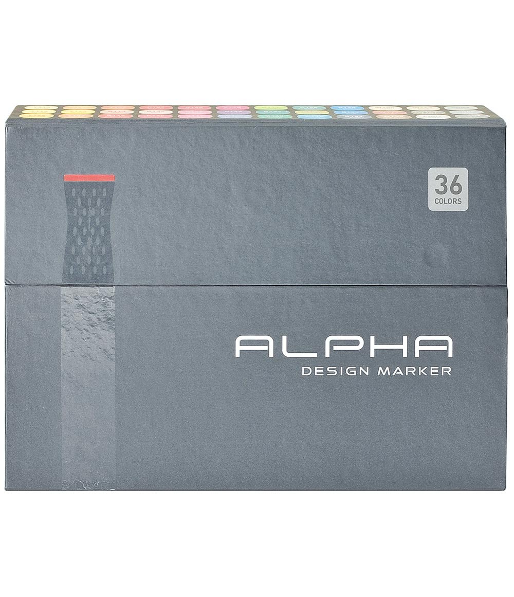 Alpha Design EF Textmarker-Set, 12 Stück, Grau