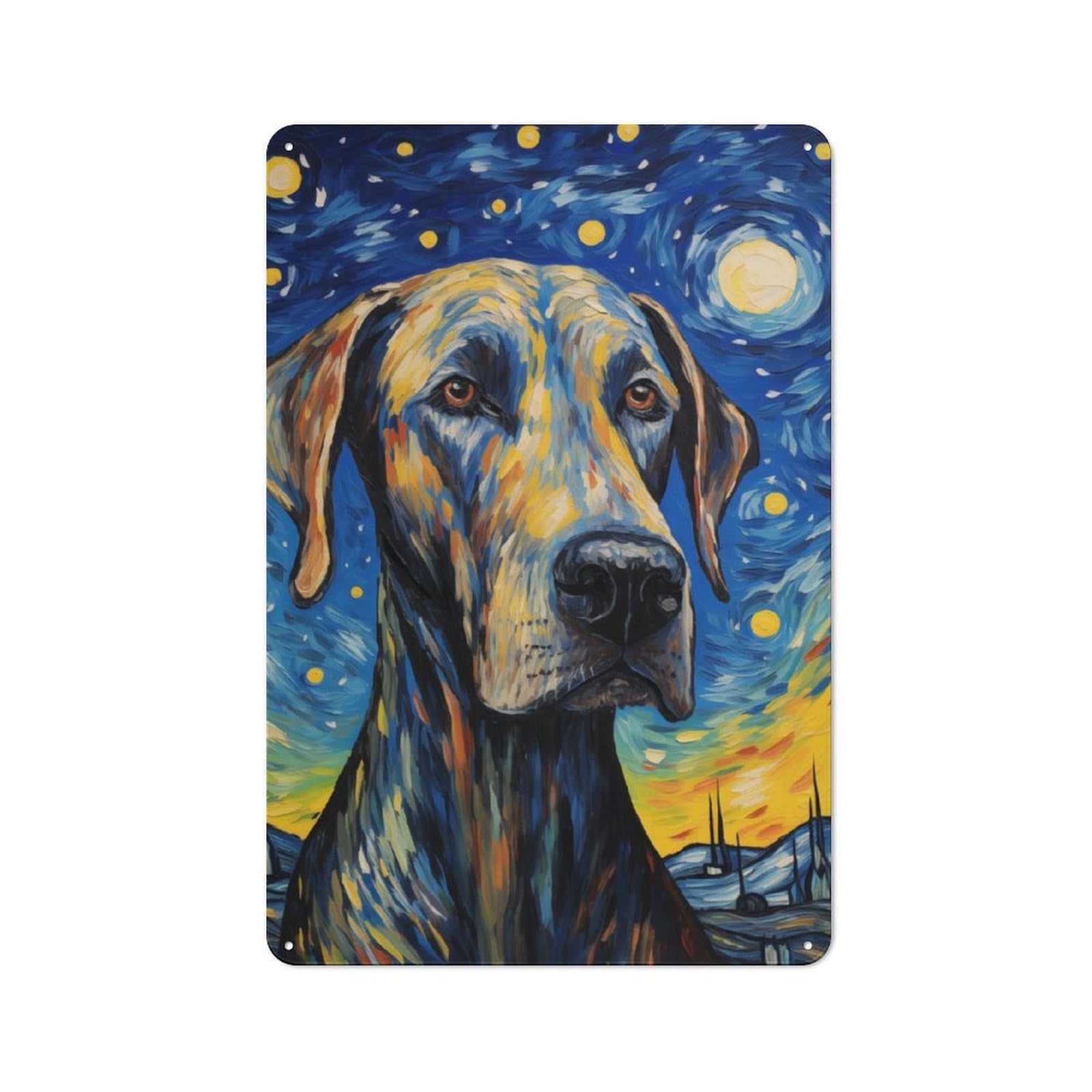 Junmoney Great Dane Tin Sign 30X20cm For Café Or Home Bar, Rustic Wall Decor, For Garage, Workshop And Man Cave Decoration