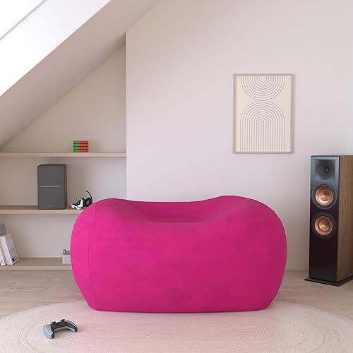 Miniatura 169 de Comfy Sacks - Puf de espuma viscoelástica de 7.5 pies, tumbona de piel sintética color negro Piel sintética, color negro,Piel sintética de color