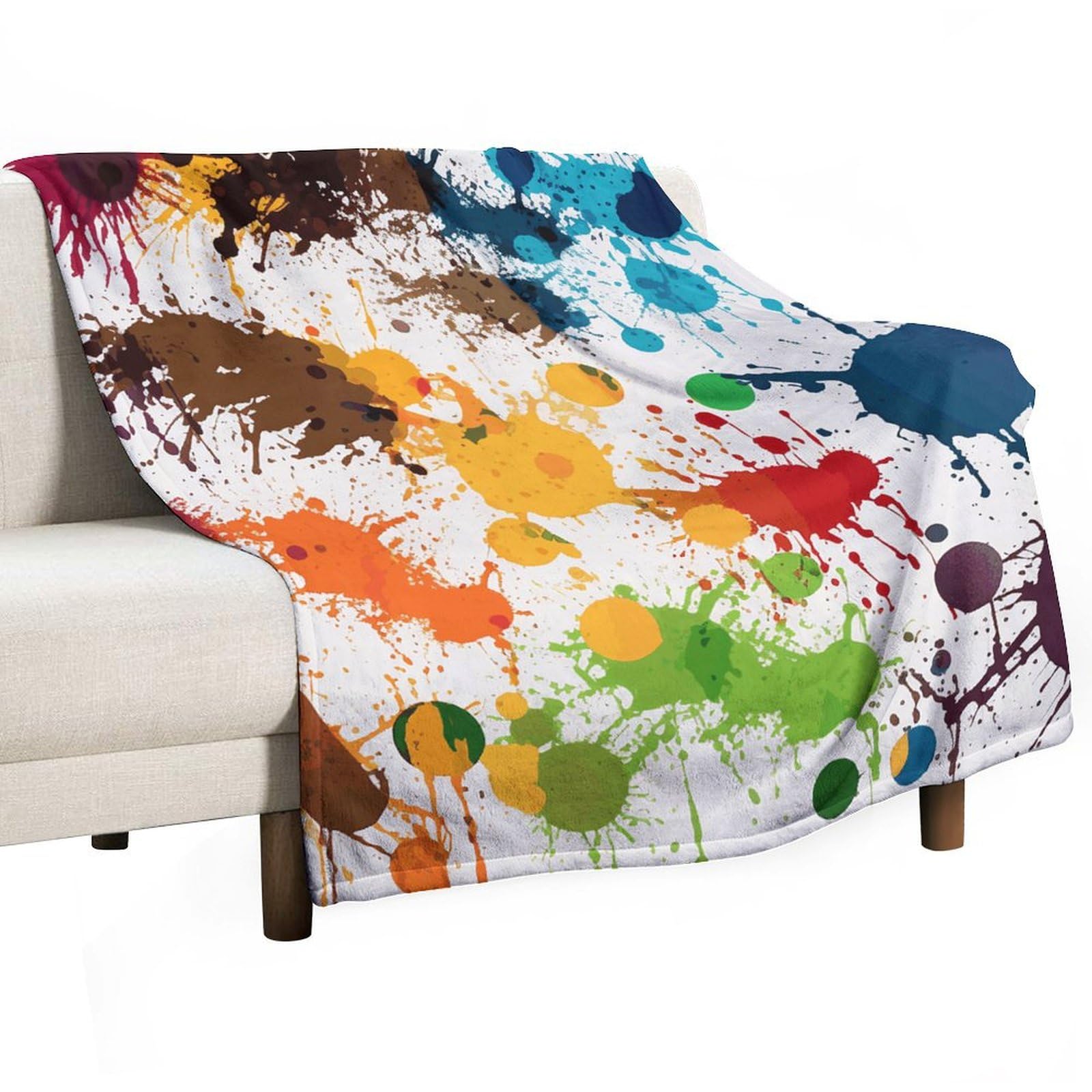 Couverture flanelle légère peluche chaude pour lit et canapé 127x152
