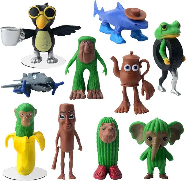 Figuritas de One Piece: 10 PCS Monos y Tiburones Italian Brainrot - Juguetes Creativos