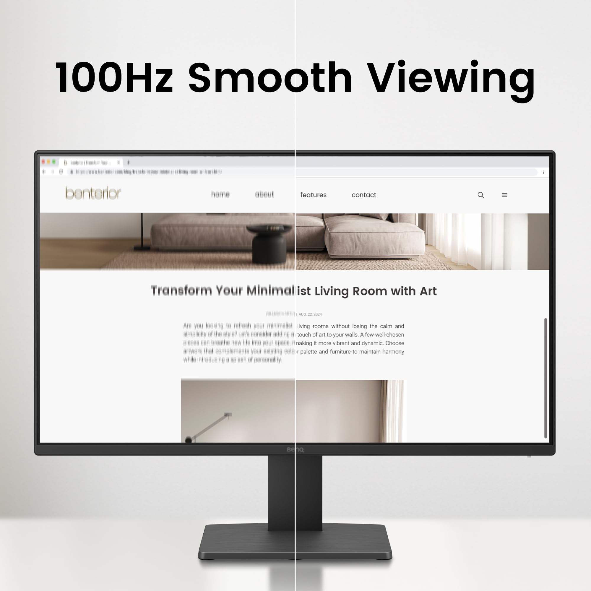 BenQ Monitor GW2491E 24" 1080p FHD 100Hz IPS Eye-Care, HDMI, porta per display, 1080x1920, cornice ultra sottile, certificato TUV, senza sfarfallio, tecnologia Low Blue Light Plus, Eye-CareU(2025 New)