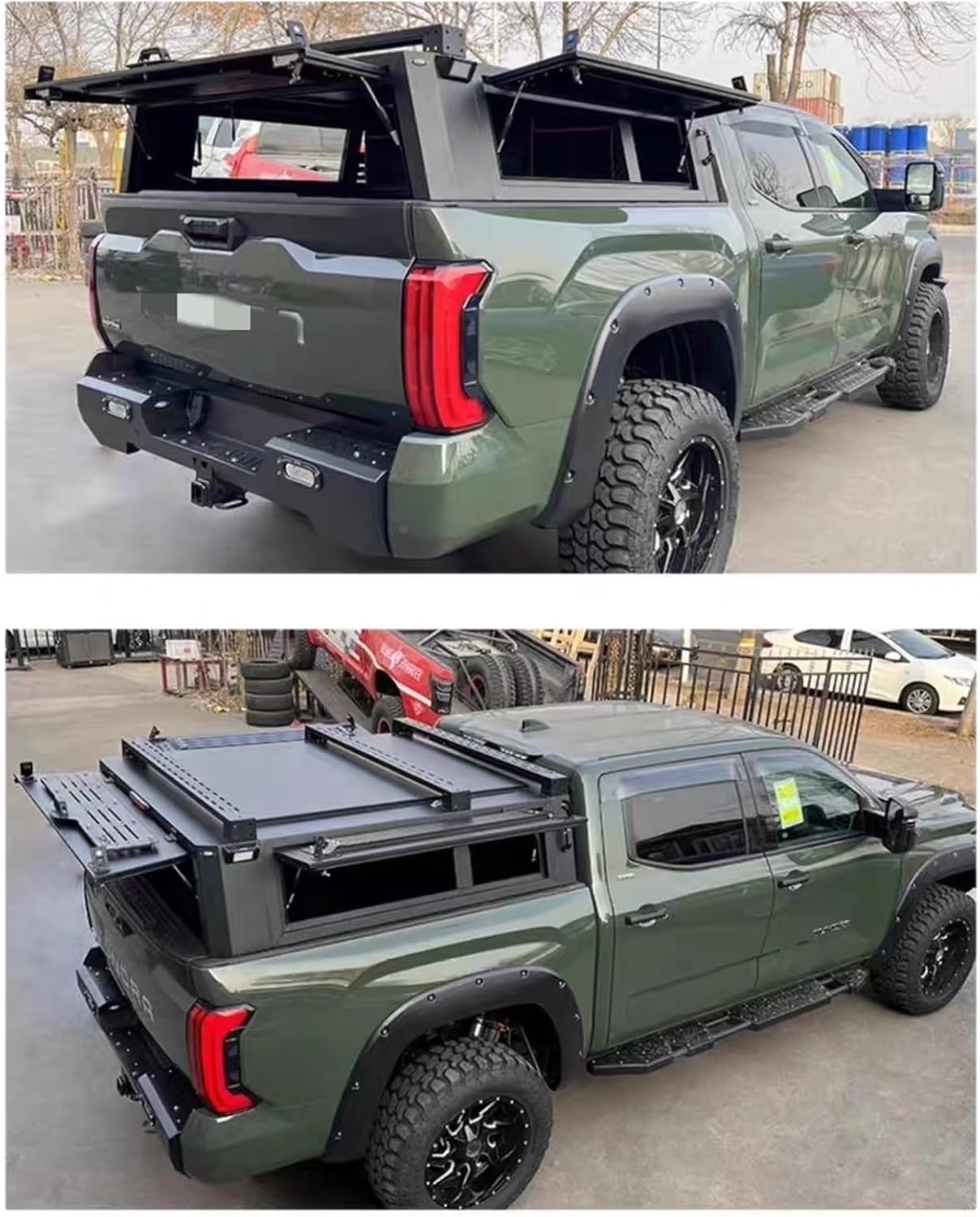 4x4 Pickup Bed Cover Compatible with Tundra Truck Tonneau Aluminium