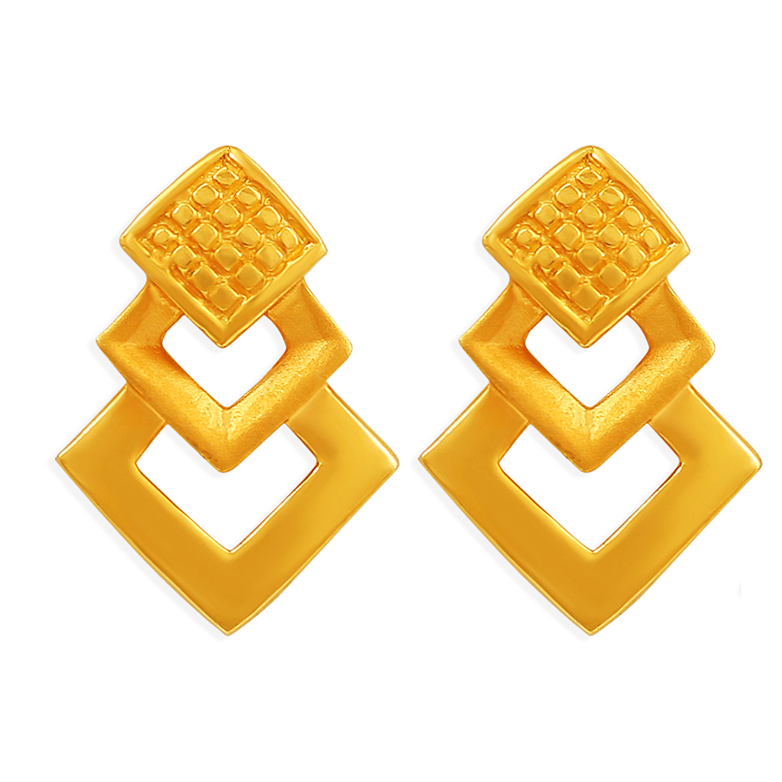 Muthoot PAPPACHANSwarnavarsham BIS Hallmarked 22KT Box Earrings 2 Gram