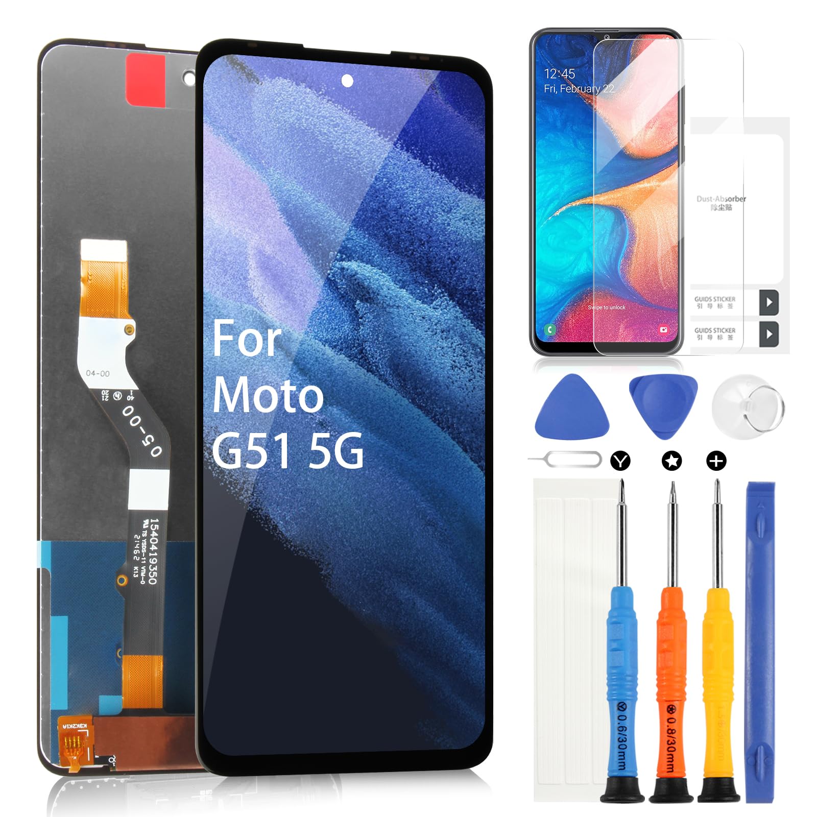 Écran LCD + Vitre Tactile Pour Motorola Moto G51 5G - Noir - Neuf Sous Emballage