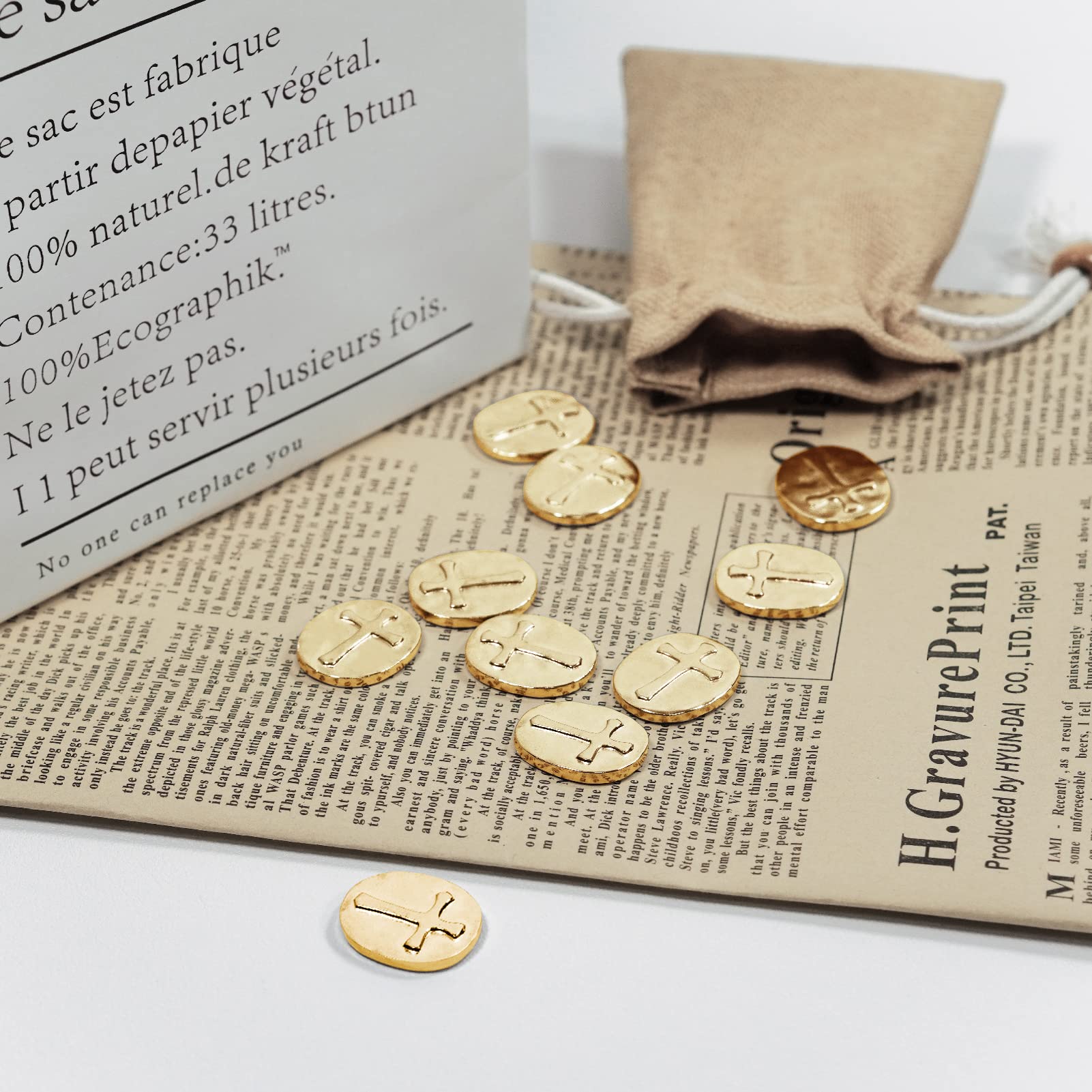 Amazon.co.jp: Gaberic ポケットクロスコイン 20個 - 両面クロストークン - 幸運のお守り - ポケットクロスメタル -  クリスチャンコイン トークン - 信仰ポケットトークン - 小さな十字架 - カトリックギフト (ゴールド) : ホーム＆キッチン