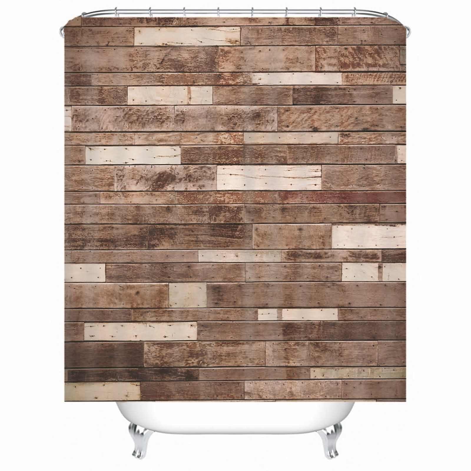 Rideau douche sous pente imperméable tissu déperlant 180x180cm pour salle de bain