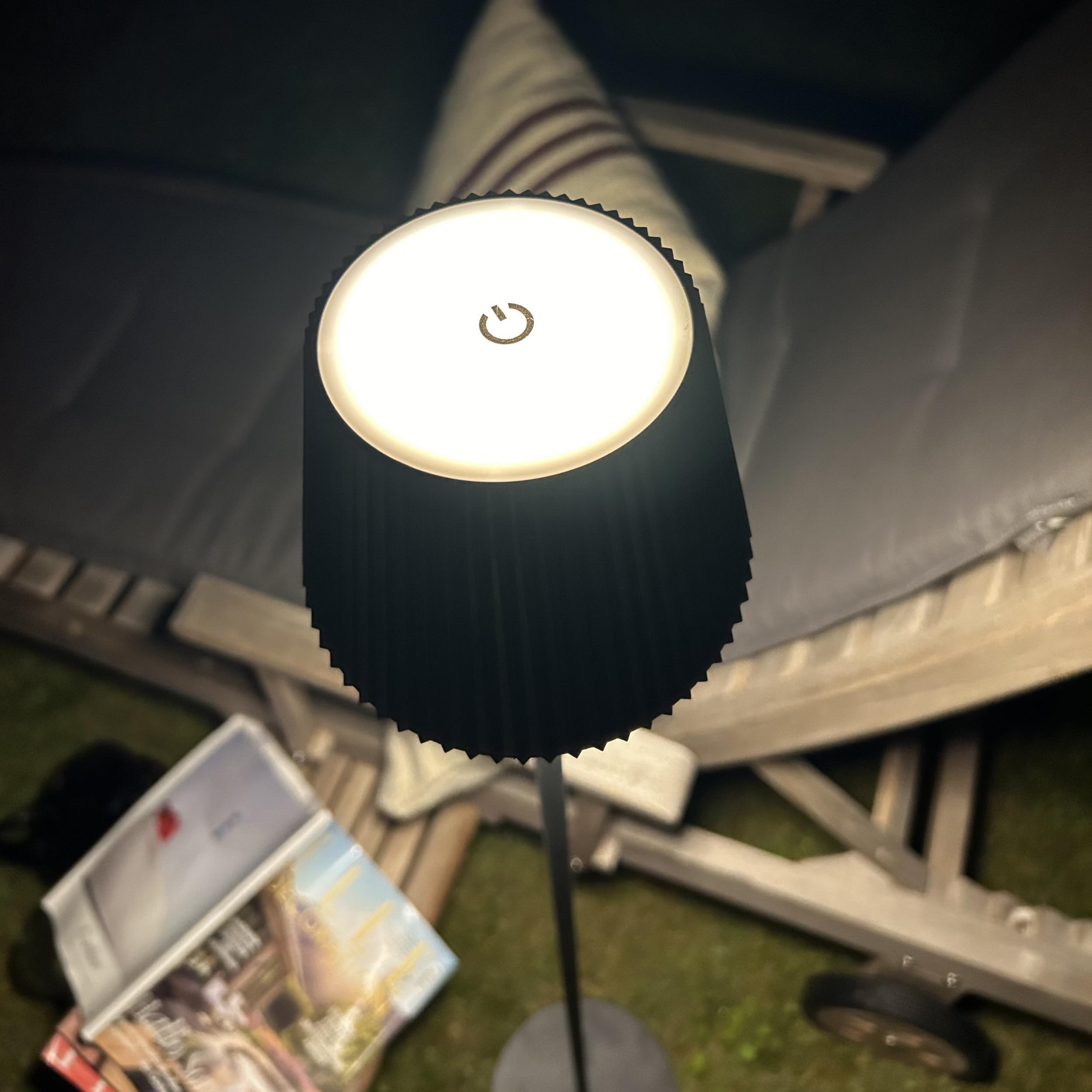 Lightbox LED lampada da tavolo per esterni | lampada mobile da esterno a batteria con energia solare | touch a 3 livelli | dimmerabile | lampada da tavolo a batteria (300 lm
