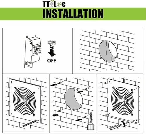 Miniatura 5 de Ventilador de escape de 4 pulgadas, ventilador de ventilación automático montado en la pared, ventilador de ventanas de baño de 110 V, extractor de