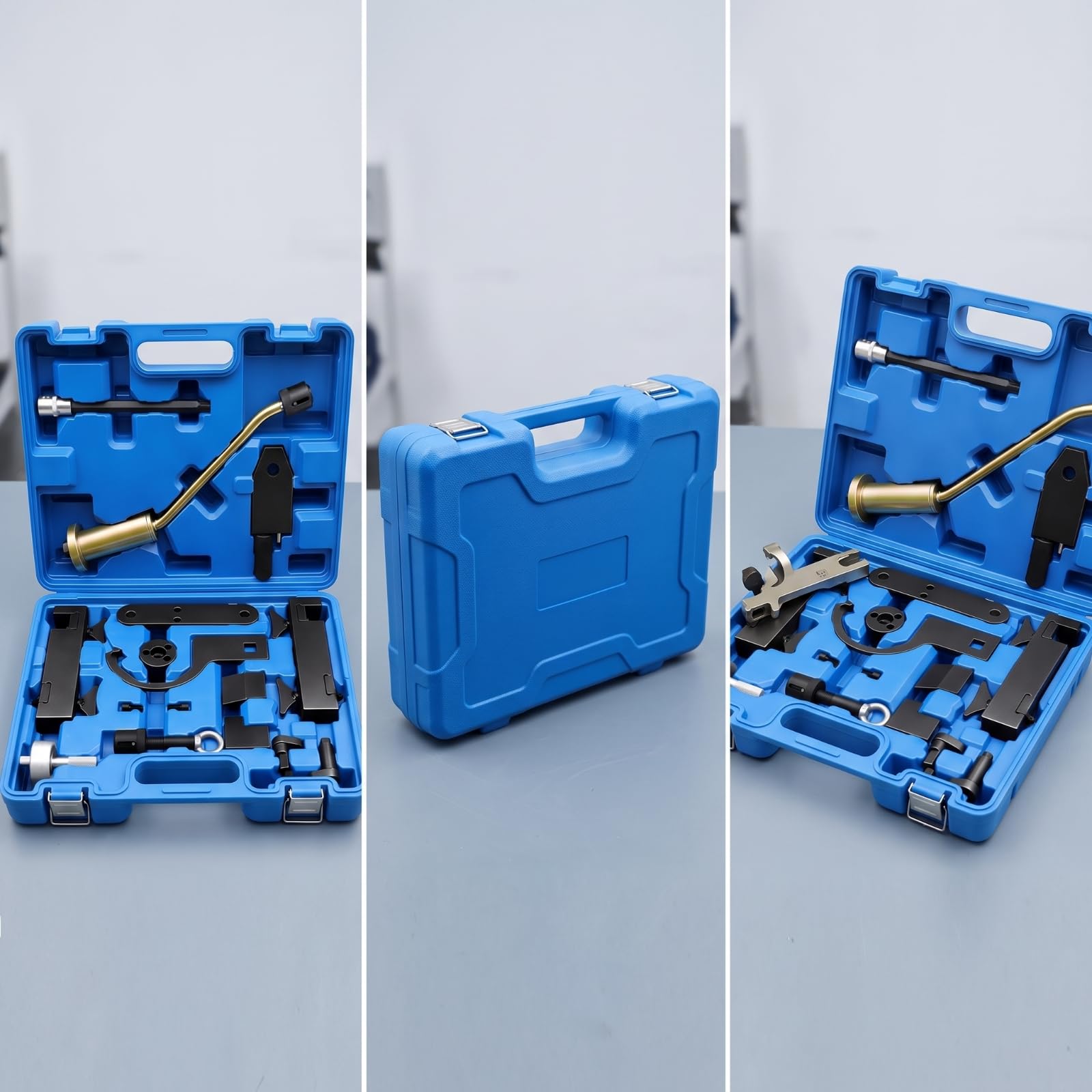 Qianly Kit Messa di Sincronizzazione con Estrattore Iniettori Durevole Attrezzi Messa di Sincronizzazione Motori Alta Durezza Utensili per Autofficine