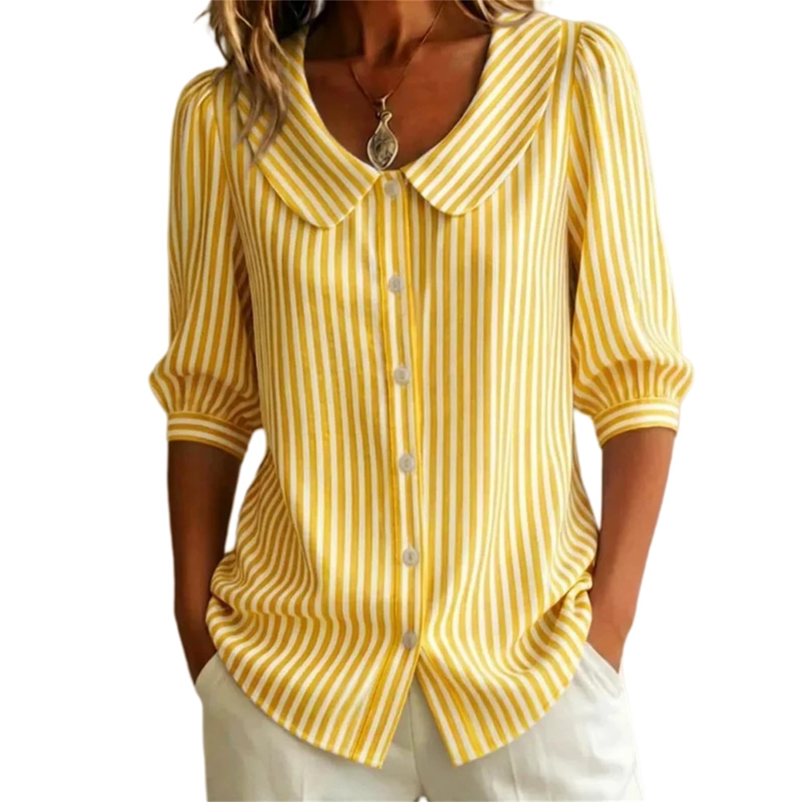 Blouse d'été à manches bouffantes masquant les bras pour un look léger - 8
