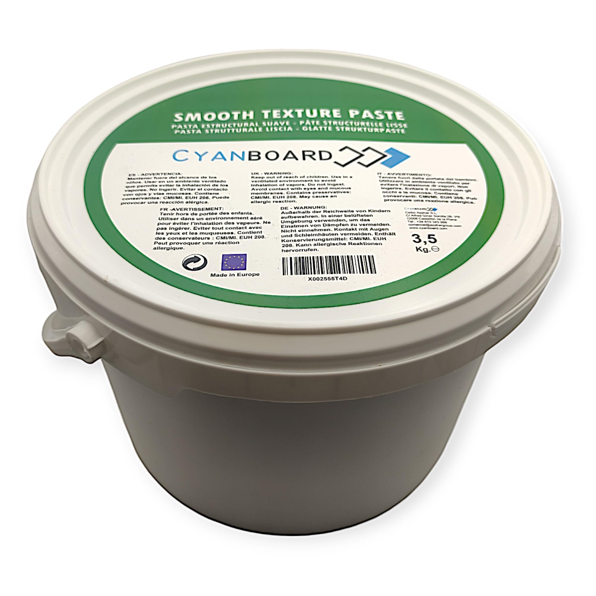 Pasta Estructural Textura Suave (Smooth) 3,5 KG. Artes plásticas, pintura, relieves, maquetas, manualidades.