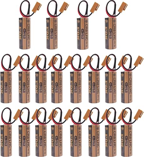 Batería CR8.LHC 3V 2600mAh para Fuji FDK Fanuc System A98L-0031-0012 con conector marrón Reemplazar para batería Sanyo CR17450SE-R (3V)