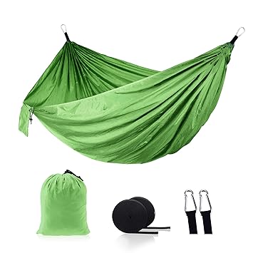 Nylon Hammock Widened Indoor Outdoor Swing Camg Supplies 210T Nylon Beach Hammock Travel Hiking Hammock