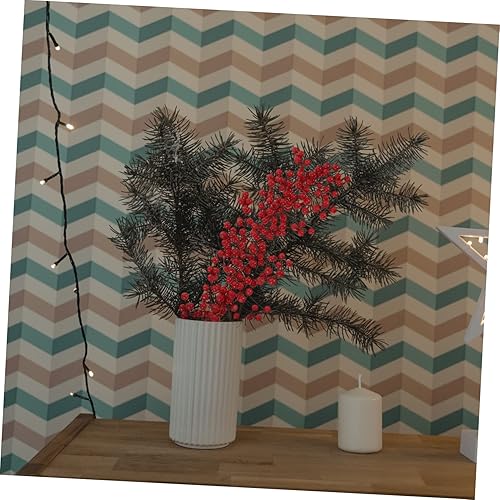 Miniatura 2 de ARTIBETTER 2 coronas de flores para colgar en la pared de frutas rojas de imitación para puerta delantera, decoración de plantas, guirnalda de mesa,