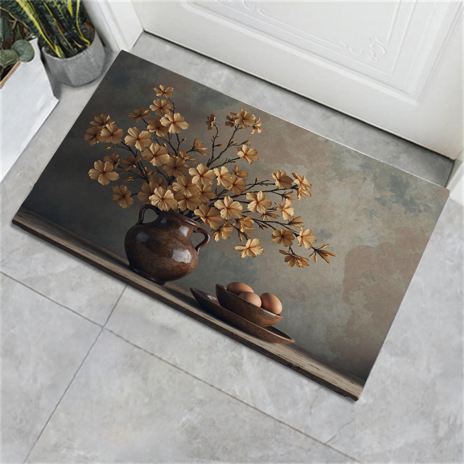 Tapis de douche absorbant et lavable avec envers antidérapant sécurisé