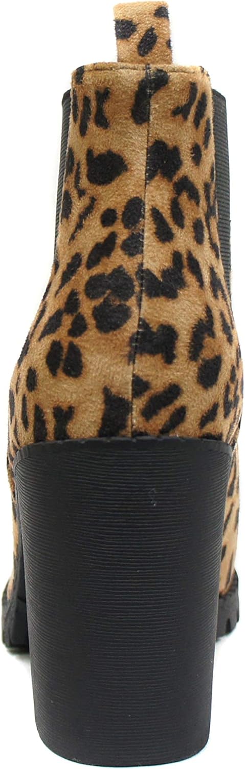 Soda Glove - Ankle Boot w/Lug Sole Elastic Gore and Chunky Heel - Image 2