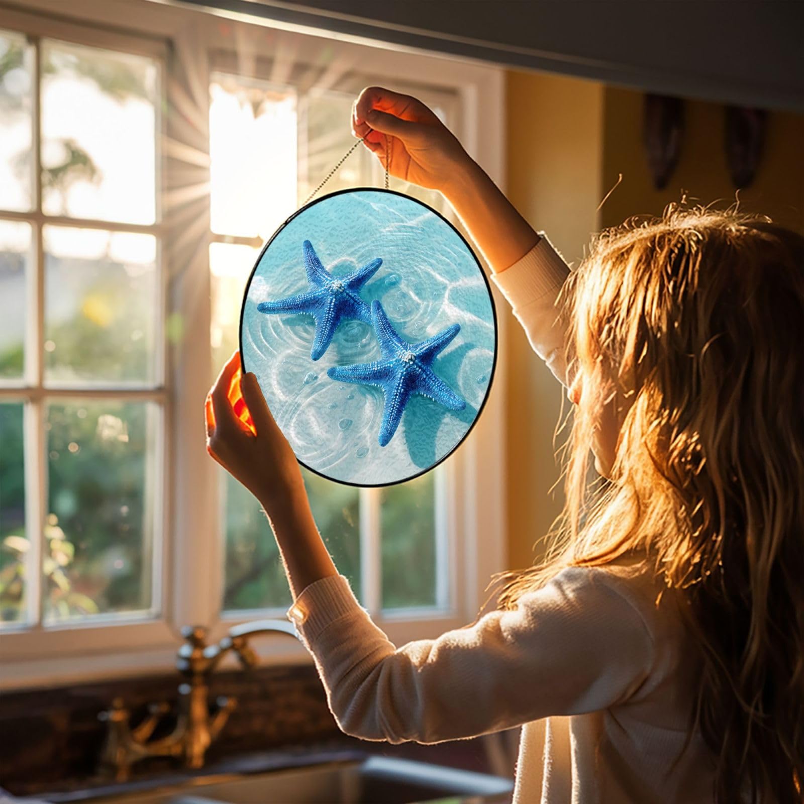 Glas-Sonnenfänger zum Aufhängen für Fenster, Terrasse, Garten