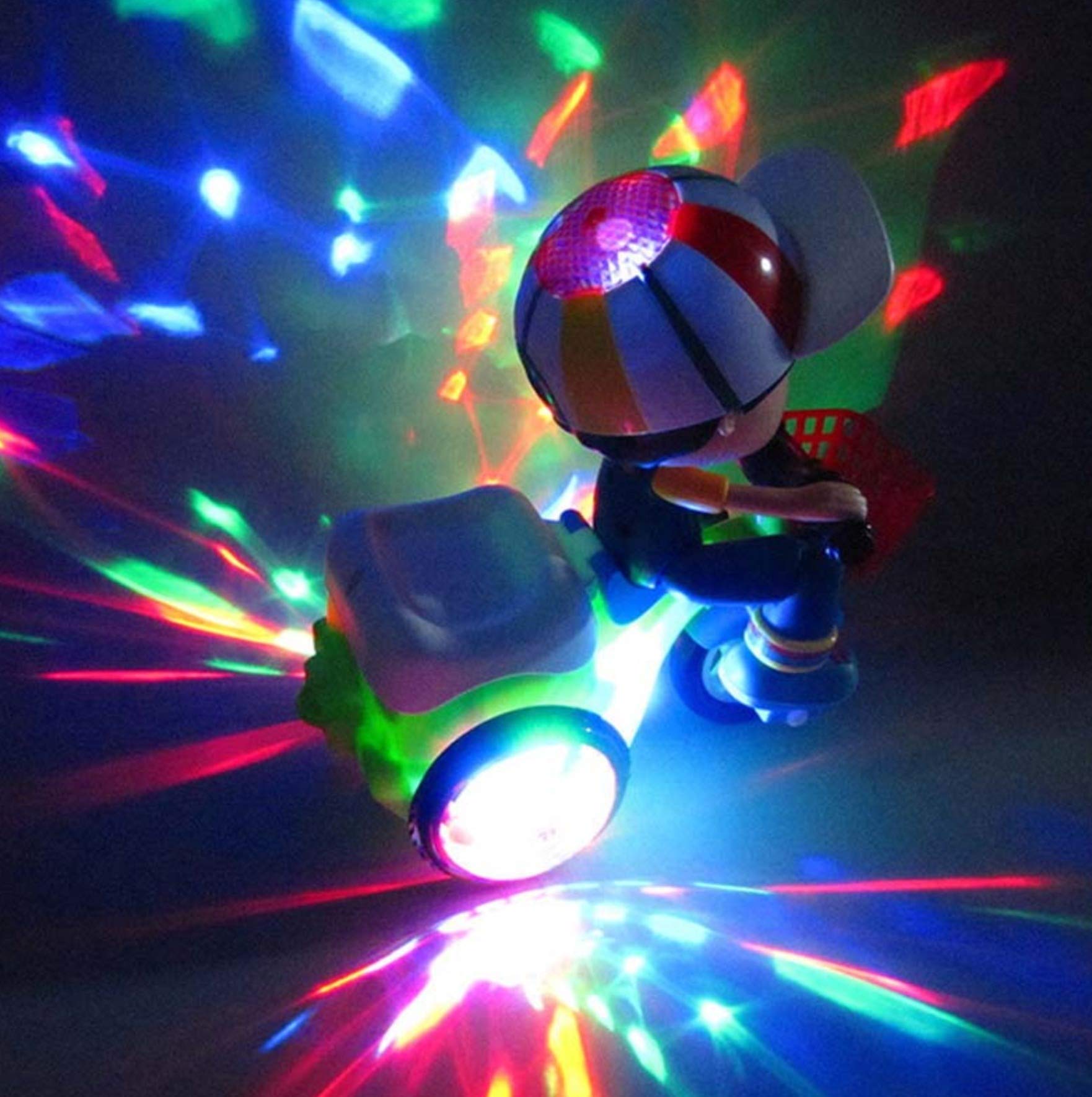 Magicwand ABS Plastic Bump & Go Stunt Tricycle Toy with 3D Lights for Kids (Dance Girl) 4