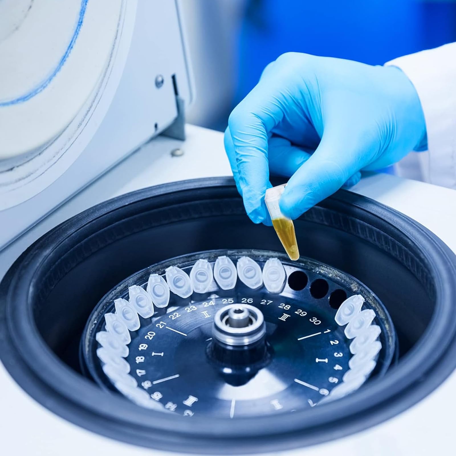 Tubos de microcentrífuga de 0,5 ml, 4000 unidades, tubos de centrífuga con tapa adjunta, tubos de plástico a presión de laboratorio, graduación transparente (paquetes de 10 bolsas)