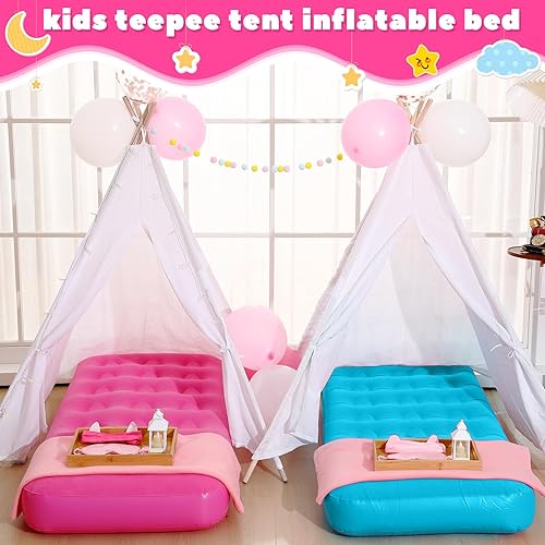 Miniatura 3 de Colchón de aire para niños, cama inflable para niños, cama inflable para campamento, 61.81 x 25.98 x 7.09 pulgadas, cama inflable para niños de 3 a