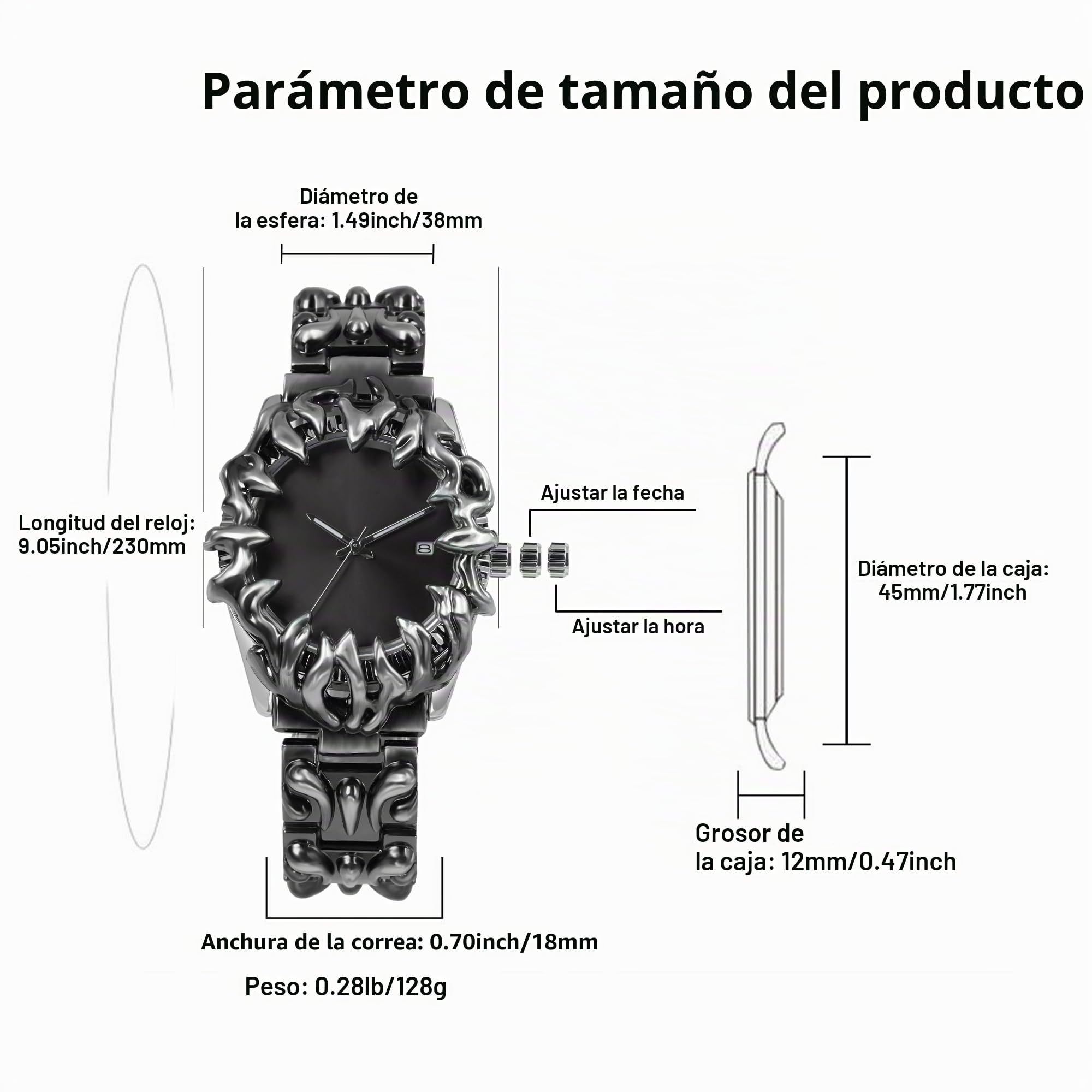 BARAMON Reloj de Pulsera para Hombre, Estilo Retro, Vintage, Casual, gótico, Steampunk, Cuarzo, analógico, Hip Hop, Fresco, alienígena, Y2K, Reloj Masculino