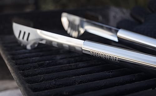 Miniatura 4 de Stonewall Juego de herramientas para parrilla de barbacoa, acero inoxidable, diseño fuerte y duradero, guantes y utensilios resistentes al calor,