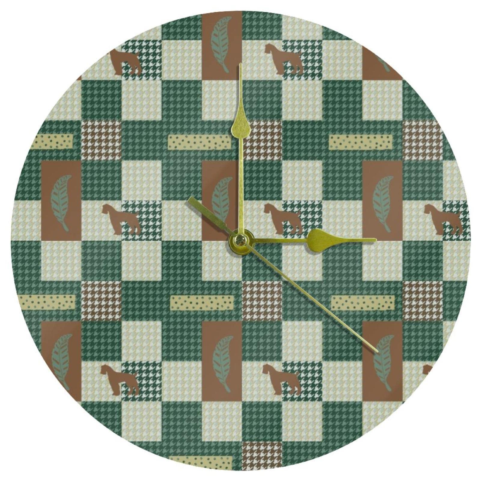 Horloge murale en acrylique nordique de 24 cm silencieuse à piles à carreaux