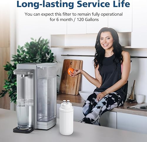 Miniatura 6 de Paquete de 2 sistemas de filtro de agua, compatible con el dispositivo de filtro de agua de encimera de Brita Hub Instant Potente