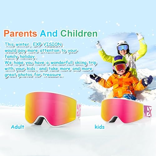 Miniatura 7 de EXP VISION Gafas de EsquíSnowboard Parent-child Gafas de Nieve Sobre Gafas para Hombres, Mujeres, Adolescentes y Niños