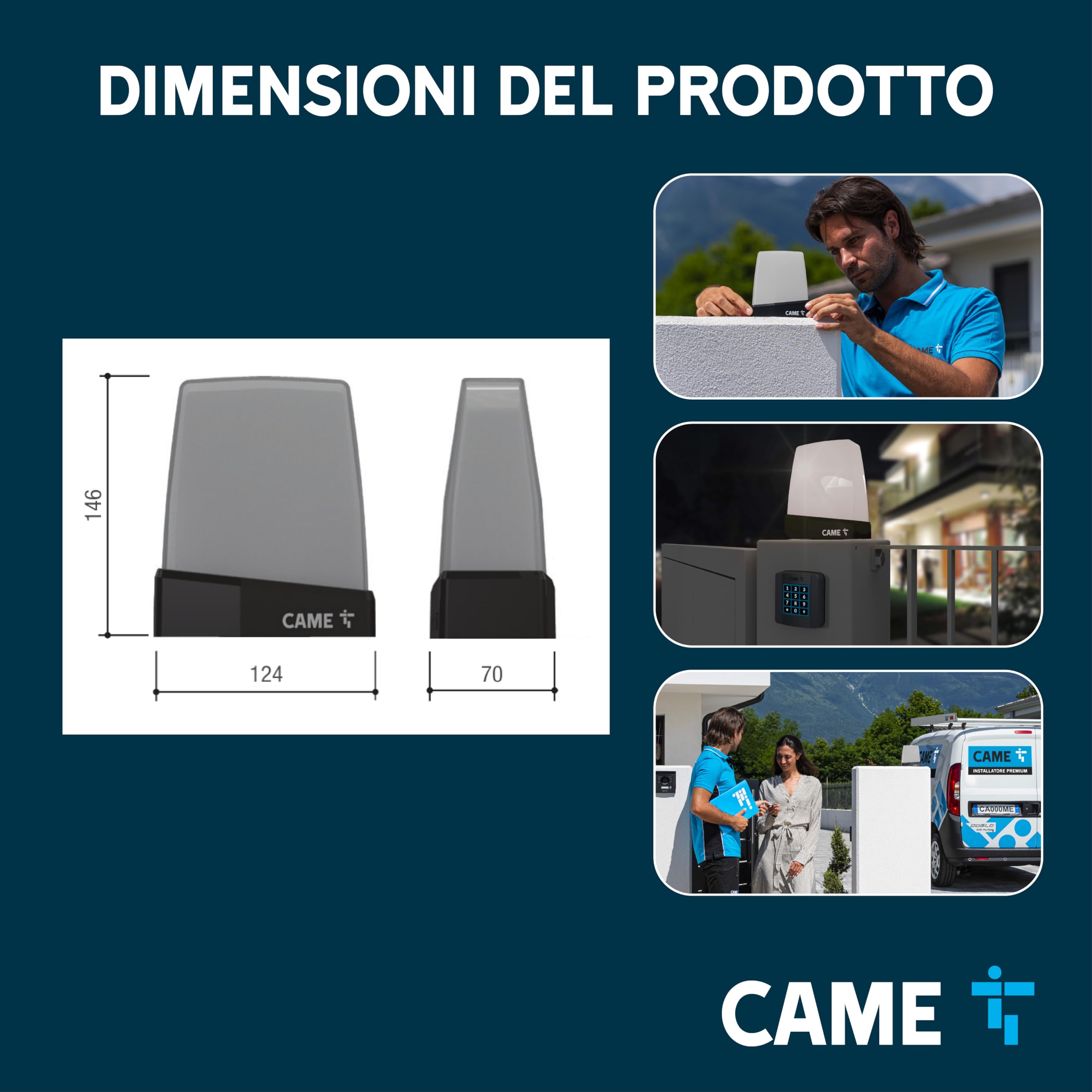 Came Lampeggiatore KRX di segnalazione a LED alimentazione 24 V - DC fino a 230 V AC con cupola bianca, ideale per sistemi di automazione e garantisce alta visibilità, affidabilità e durabilità