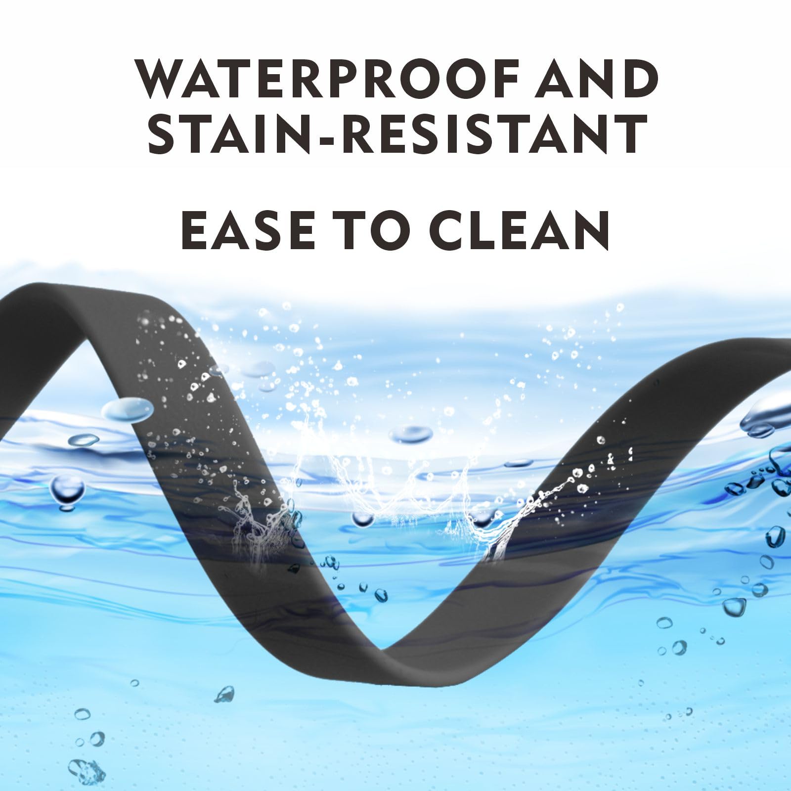 Dog Training Leash,Easy to Clean Waterproof Long Dog Leash, Heavy Duty Recall Long Leash,Dog Long Leash 6ft 10ft 15ft 30ft 50ft for Hiking,Yard, Beach and Swimming (Black, 33FT)