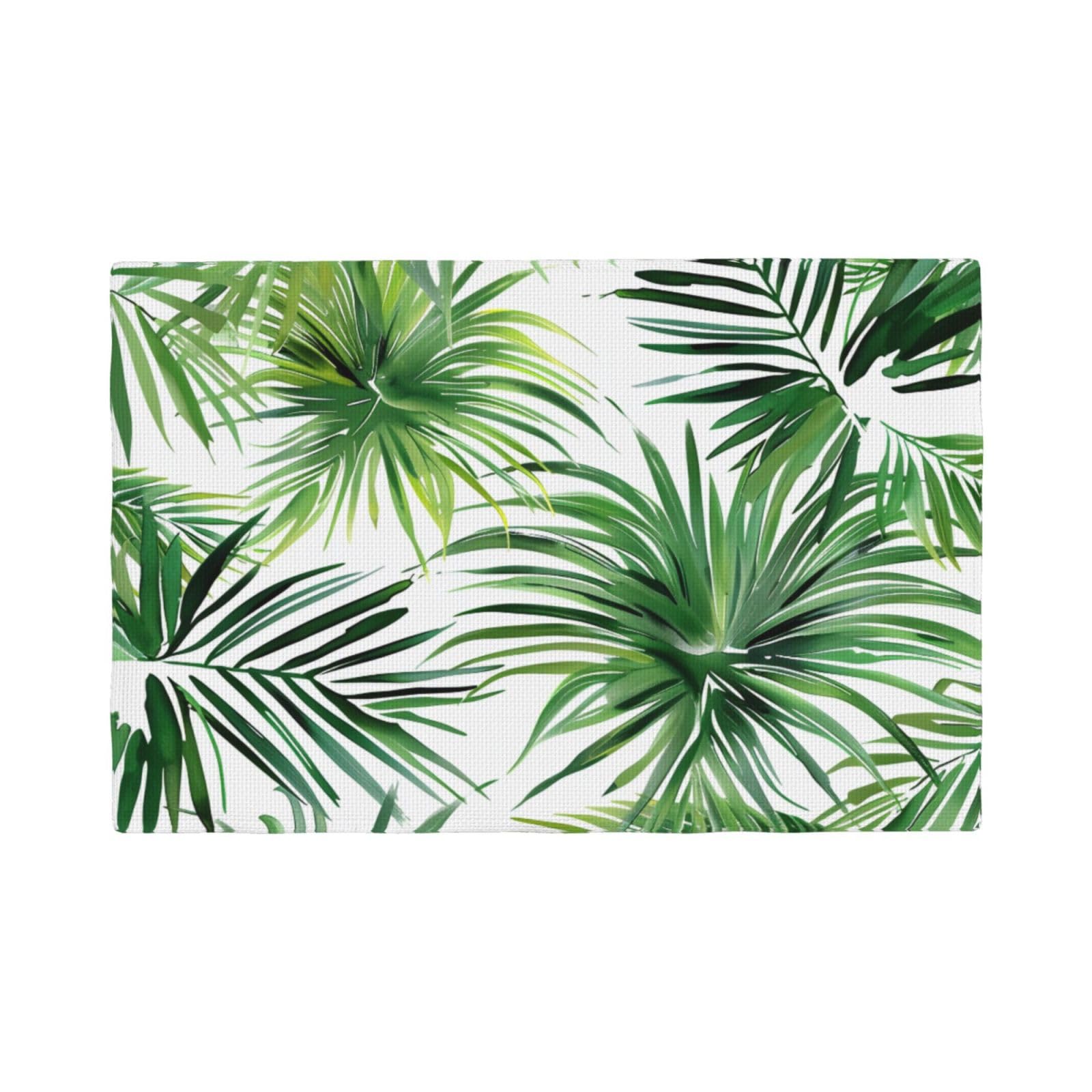 Sets de table en imitation lin aux motifs de palmiers pour sublimer vos dîners d'été
