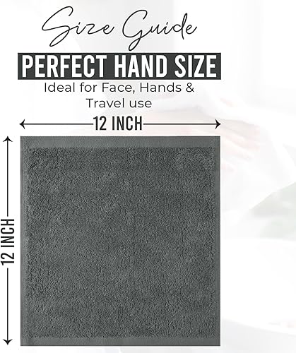 Miniatura 2 de DAN RIVER Paquete de 24 paños 100% algodón, paños para la cara suave, paños de algodón a granel, paños esenciales para baño, toallas faciales,