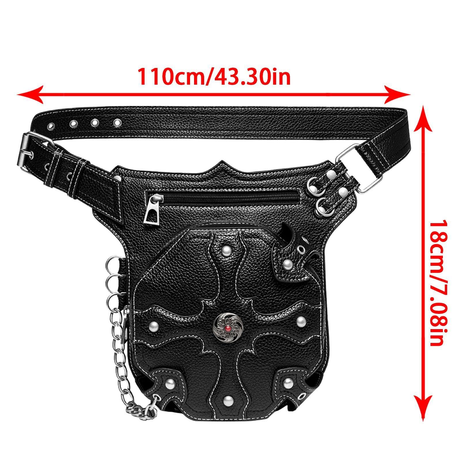 Steampunk-Taschen für Damen,Gothic Gürteltasche Bauchtasche | Vintage Motorradtasche Umhängetasche für Damen und Mädchen