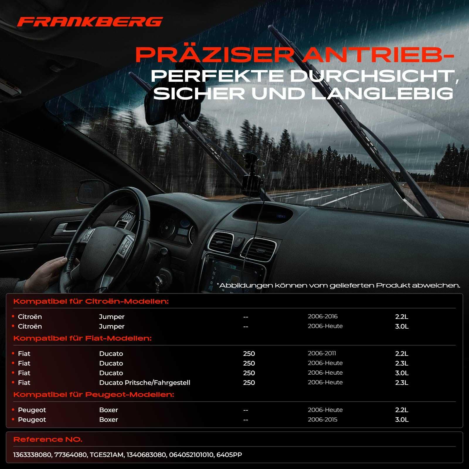 Drążek wycieraczek silnik do wycieraczek przód do kompatybilny z Jumper Ducato 250 250 290 Boxer Bus skrzynia skrzynia skrzynia skrzynia ładunkowa/podwozie 2006-2019 1363338080