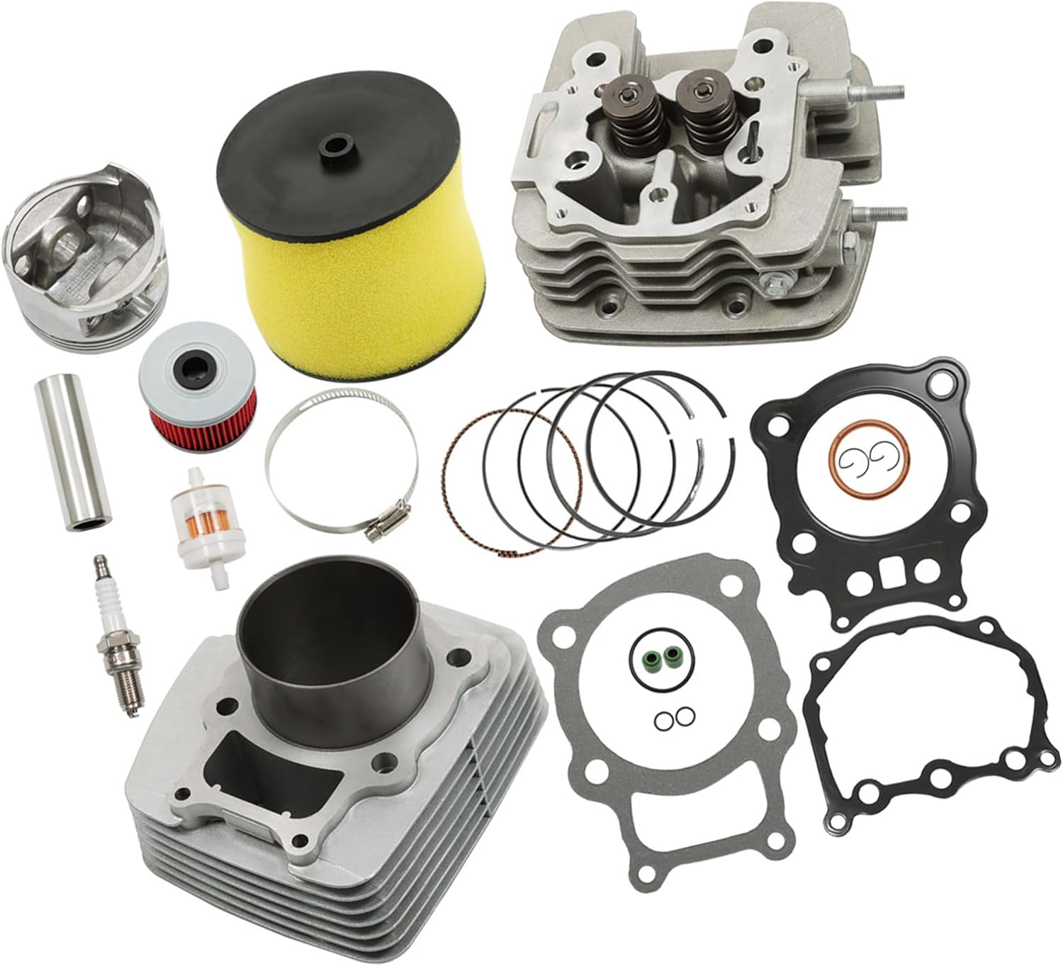 Cylinder Head Piston Kit Replacement for Honda Rancher 350 TRX350 2000 2001-2006 Replacement for 12251-HN5-671 12191-HN5-670