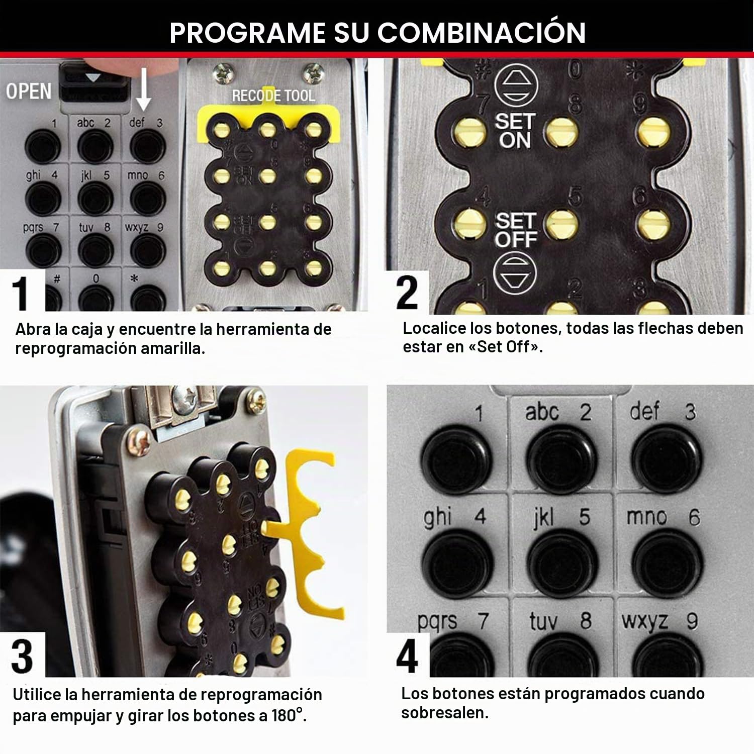Master Lock Caja fuerte para llaves [Medium] [Montaje mural] [Pulsador]- 5423EURD - Caja de seguridad