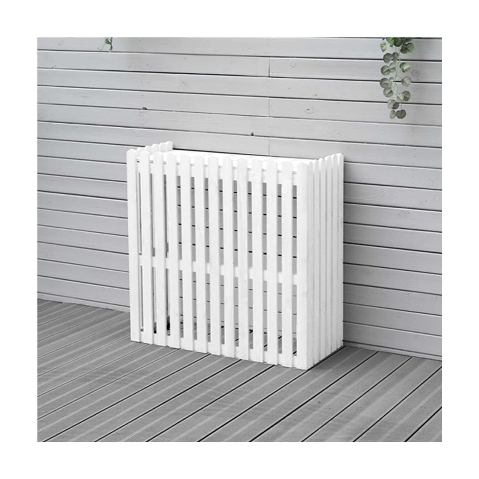QYMYOZ Outdoor Air Conditioner Cover, Waterproof & UV Resistant Solid Wood AC Unit Protector, 120x60x109CM - Stylish Weatherproof AC Cover for Home & Garden