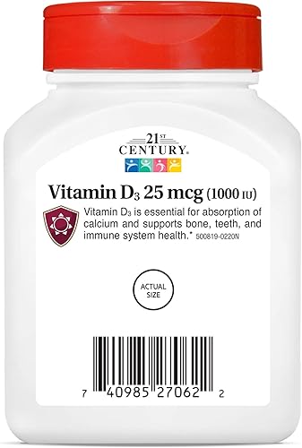 Miniatura 5 de 21st Century Tabletas D 1000 UI, 110 unidades (paquete de 3)