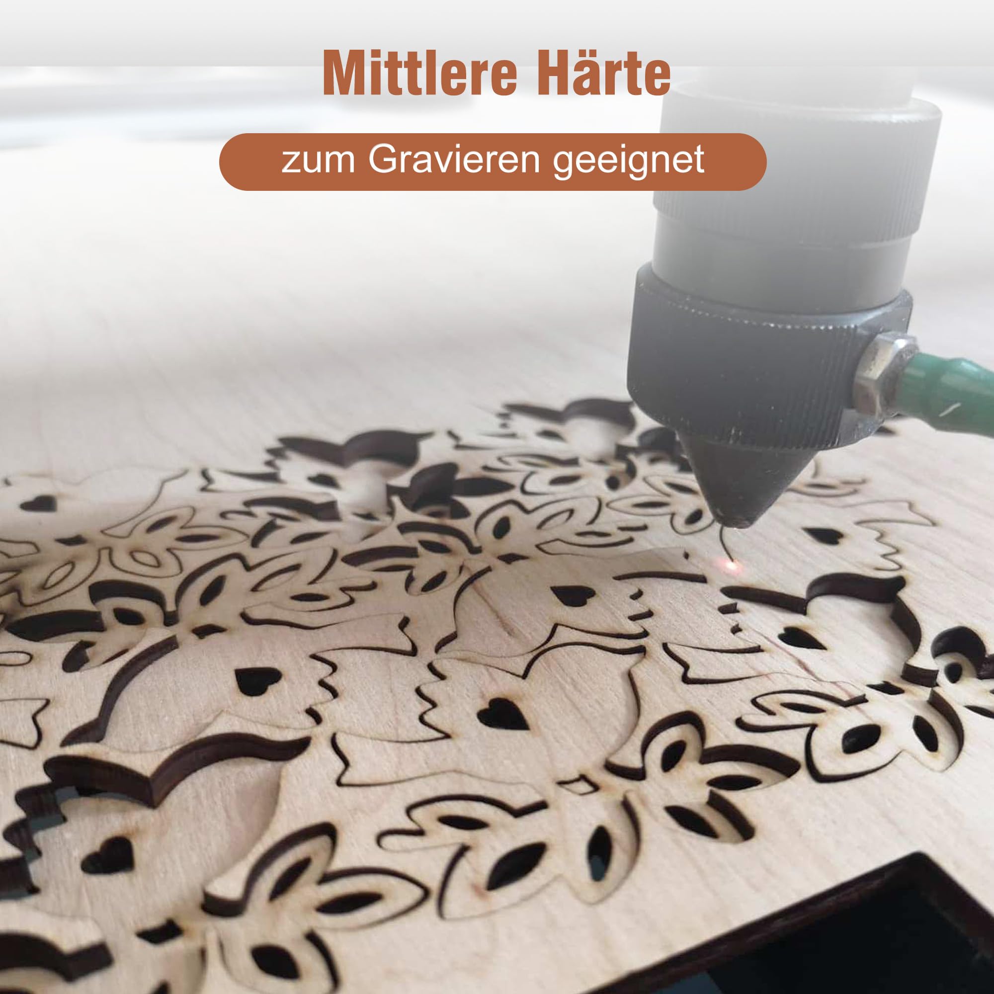 Compensato Tiglio 3mm - 8 Fogli 30x30cm Per Fai Da Te, Laser E Pirografia (Legno Liscio) - Foto 4