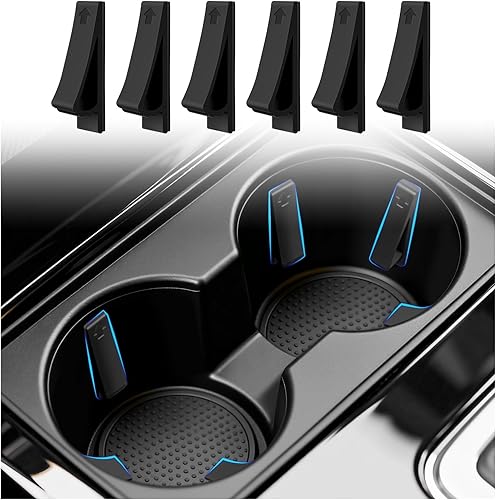 6 portavasos de silicona para automóvil, antivibración, estabilizador de portavasos para sostener tazasbotellas, inserto universal autoadhesivo para